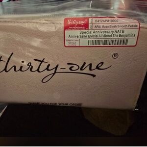 Thirty-One Rose Blush Smooth Pebble Party Bag